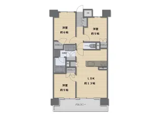 オープンレジデンシア新前橋【3階】の間取り