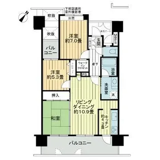 ライオンズステーションプラザおもろまち【13階】の間取り