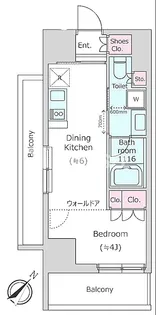 レジディア都立大【5階】の間取り