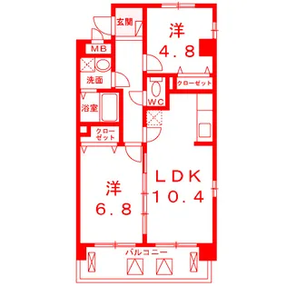 サンローレル【3階】の間取り