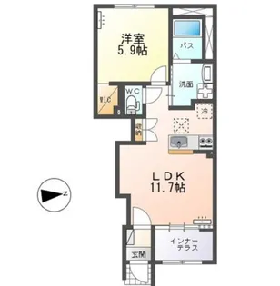 Front Is land II (フロントアイランド II)【1階】の間取り