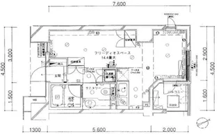 朝日上野マンション【8階】の間取り