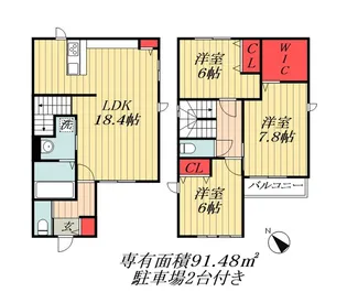 千葉県市川市宮久保3【一戸建】の間取り