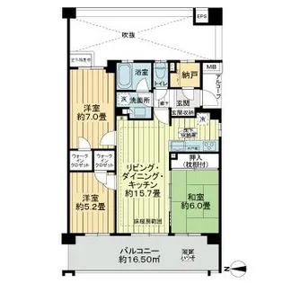 ライオンズ田無ウエストプレイス【3階】の間取り