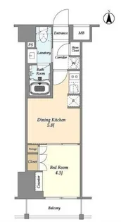 アジュールテラス東陽町【1階】の間取り