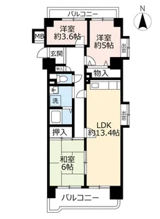 URアーバンラフレ志賀【7階】の間取り