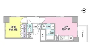 グランカーサ新宿御苑【9階】の間取り