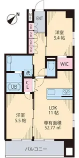 ソレアード茗荷谷【4階】の間取り
