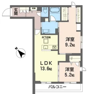 フェリシード野沢【1階】の間取り