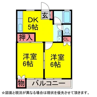 TフィオーレC【2階】の間取り