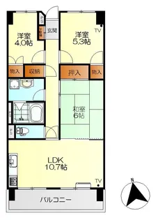 鶴見ハイタウン【2階】の間取り