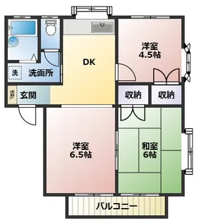 ハイツ石山B【2階】の間取り