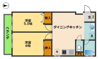 石本マンション【3階】の間取り