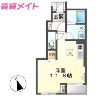 サンコートあすなろC棟【1階】の間取り