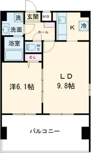ペアパレス六町環七北通り【5階】の間取り