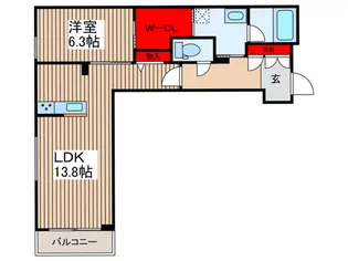 セルディーナ天神【2階】の間取り