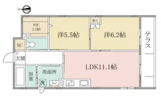 (シニア限定)ヘーベルヴィレッジ万願寺~Grand View万願寺~【3階】の間取り