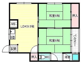 光ハイツ【3階】の間取り