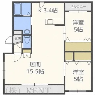 チェルト宮の丘【1階】の間取り
