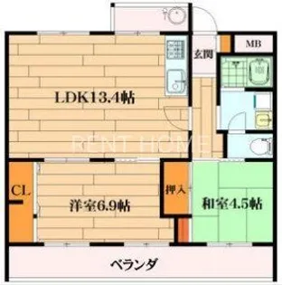 エル・セレーノ志紀【1階】の間取り