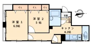 秀明コーポラス【6階】の間取り