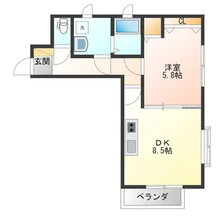 シャルムグラン【1階】の間取り