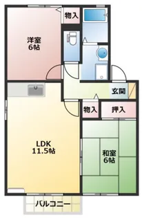 シェアードハイツ津高B棟【1階】の間取り