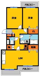 グレンツェンツルタ B【2階】の間取り