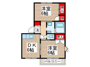 アルカディア【1階】の間取り