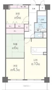 タウンコートさかえ【3階】の間取り