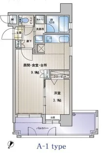アクタス天神セントラルタワー【4階】の間取り