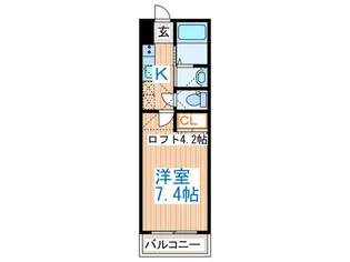 カオール柏木【1階】の間取り