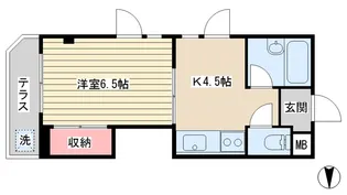 中延マンション【1階】の間取り