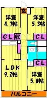 ランドロードU【1階】の間取り