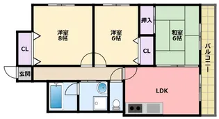 若草コート【4階】の間取り