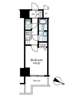 レジュールアッシュPREMIUM TWIN-I【15階】の間取り