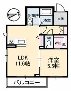 ラ・ベル・デ・ジュール(BELS認証)【2階】の間取り