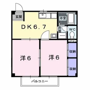 ハイツ福山【2階】の間取り