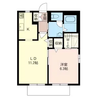 リーフ都筑B【1階】の間取り