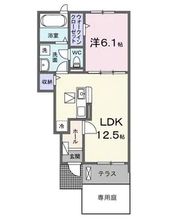 カフア テラス【1階】の間取り