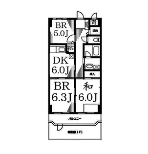 エルム中川【1階】の間取り