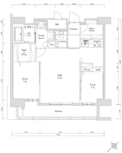 エンクレスト博多駅南FIT【14階】の間取り