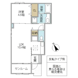 パレ・ロザージュ IV【1階】の間取り