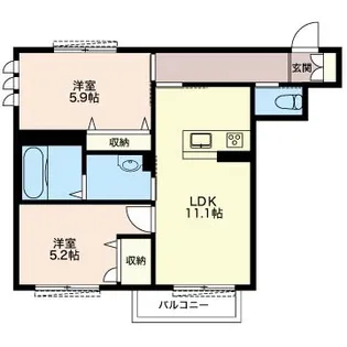 泉ハイムVI【2階】の間取り
