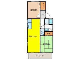 クレセ-ルA【1階】の間取り
