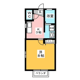 コーポミノワ【1階】の間取り