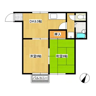 ライツェント鏡野第一【2階】の間取り