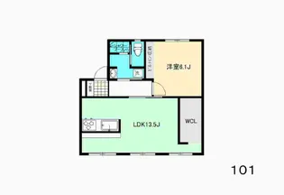 グリーンハイツ野村【1階】の間取り