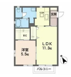 フェリス南仙台【1階】の間取り