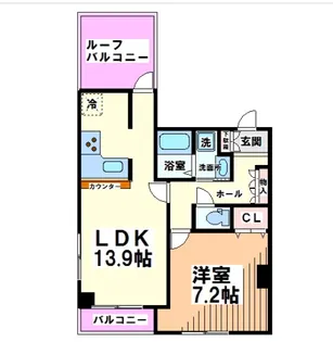 ポロ―ニア松原【4階】の間取り